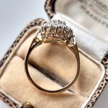 Load image into Gallery viewer, Vintage 18ct Yellow and White Gold Diamond Cluster Ring, Circa 1950