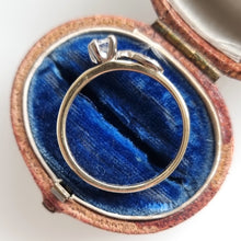 Load image into Gallery viewer, Vintage 18ct Yellow & White Gold Diamond Crossover Ring, 0.23ct side