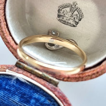 Load image into Gallery viewer, Vintage 18ct Yellow & White Gold Diamond Crossover Ring, 0.23ct behind head