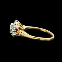 Load image into Gallery viewer, Vintage 18ct Yellow and White Gold Brilliant Cut Diamond Cluster Ring