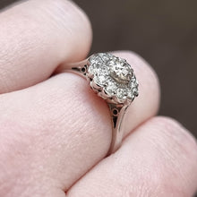 Load image into Gallery viewer, Vintage 18ct White Gold Diamond Cluster Ring, 0.30ct modelled