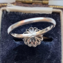 Load image into Gallery viewer, Vintage 18ct White Gold Diamond Cluster Ring, 0.30ct behind head
