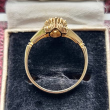 Load image into Gallery viewer, Antique 18ct Gold Diamond Navette Cluster Ring, Hallmarked Birmingham 1914 from above