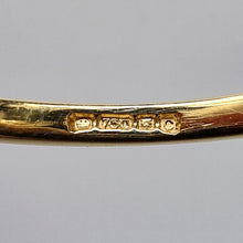 Load image into Gallery viewer, Vintage 18ct Yellow & White Gold Sapphire and Diamond Cluster Ring hallmark