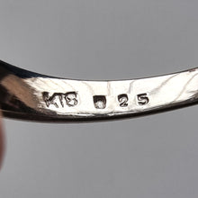 Load image into Gallery viewer, 18ct White Gold Diamond and Red Enamel Ring stamp