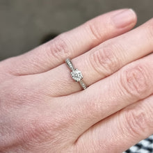 Load image into Gallery viewer, 18ct White Gold Diamond Ring with Diamond Shoulders, 0.33ct modelled