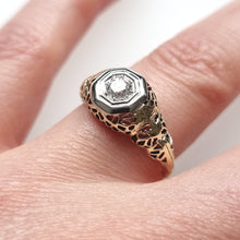 Load image into Gallery viewer, Antique 14k Gold Solitaire Diamond Ring, 0.25ct modelled
