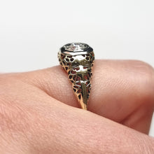 Load image into Gallery viewer, Antique 14k Gold Solitaire Diamond Ring, 0.25ct modelled