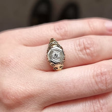 Load image into Gallery viewer, Antique 14k Gold Solitaire Diamond Ring, 0.25ct modelled