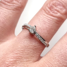 Load image into Gallery viewer, 18ct White Gold Pear and Brilliant Cut Diamond Ring, 0.30ct