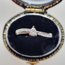 Load image into Gallery viewer, 18ct White Gold Pear and Brilliant Cut Diamond Ring, 0.30ct