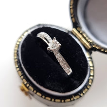 Load image into Gallery viewer, 18ct White Gold Pear and Brilliant Cut Diamond Engagement Ring, 0.30 Carats