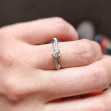 Load image into Gallery viewer, 18ct White Gold Pear and Brilliant Cut Diamond Engagement Ring, 0.30 Carats