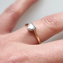 Load image into Gallery viewer, Vintage 18ct Gold Heart Shaped Diamond Solitaire Ring, 0.33ct modelled