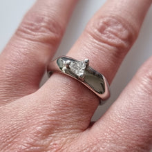 Load image into Gallery viewer, Platinum Trilliant Cut Diamond Solitaire Ring, 0.20ct