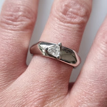 Load image into Gallery viewer, Platinum Trilliant Cut Diamond Solitaire Ring, 0.20ct