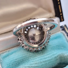 Load image into Gallery viewer, Vintage 18ct White Gold Cultured Pearl and Diamond Cluster Ring