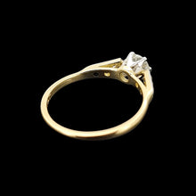 Load image into Gallery viewer, Vintage 18ct Gold and Platinum Brilliant Cut Diamond Engagement Ring, 0.62ct from behind