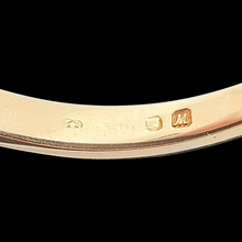 Load image into Gallery viewer, Vintage 18ct Gold Three Stone Oval and Brilliant Cut Diamond Ring, 0.60ct London 1986 hallmark