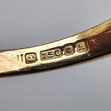 Load image into Gallery viewer, Vintage 18ct Yellow Gold Sapphire and Diamond Half Eternity Ring hallmark