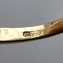 Load image into Gallery viewer, Vintage 18ct Yellow Gold Sapphire and Diamond Half Eternity Ring maker's stamp