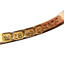 Load image into Gallery viewer, Victorian 18ct Gold Ruby and Old Cut Diamond Half Hoop Ring London 1893 hallmark