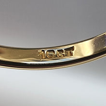 Load image into Gallery viewer, Vintage 18ct Gold Sapphire, Emerald and Diamond Cluster Ring stamp