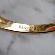 Load image into Gallery viewer, Vintage 18ct Yellow Gold Diamond Marquise Shaped Cluster Ring 18KT 750 stamp inside shank