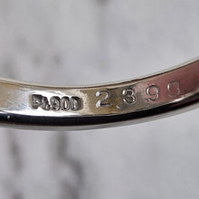 Load image into Gallery viewer, Vintage Platinum Jade 2.39ct and Diamond 1.03ct Cluster Ring jade weight stamp inside shank