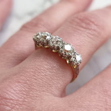 Load image into Gallery viewer, Vintage 18ct Gold Old Cut Diamond Five Stone Ring, 1.40ct modelled