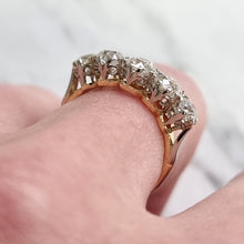 Load image into Gallery viewer, Vintage 18ct Gold Old Cut Diamond Five Stone Ring, 1.40ct modelled