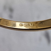 Load image into Gallery viewer, Vintage 18ct Gold Old Cut Diamond Five Stone Ring, 1.40ct hallmark inside shank with 1989 date letter