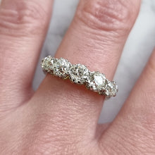 Load image into Gallery viewer, Vintage 18ct Gold Old Cut Diamond Five Stone Ring, 1.40ct modelled