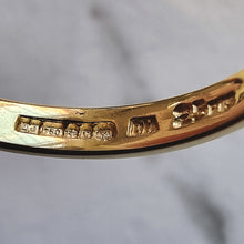 Load image into Gallery viewer, Vintage 18ct Gold Pink Tourmaline and Diamond Three Stone Ring, 0.25ct 1997 hallmark