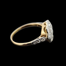 Load image into Gallery viewer, Antique 18ct Gold & Platinum Diamond Daisy Cluster Ring, 0.80ct side