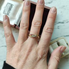 Load image into Gallery viewer, Antique 18ct Yellow Gold Ruby and Diamond Ring, Hallmarked Chester 1902