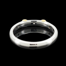 Load image into Gallery viewer, Vintage 18ct Yellow and White Gold Three Stone Diamond Band