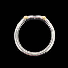 Load image into Gallery viewer, Vintage 18ct Yellow and White Gold Three Stone Diamond Band