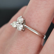 Load image into Gallery viewer, 18ct White Gold Three Stone Brilliant Cut Diamond Ring, 0.30ct