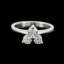 Load image into Gallery viewer, 18ct White Gold Three Stone Brilliant Cut Diamond Ring, 0.30ct