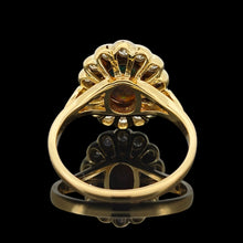 Load image into Gallery viewer, 18ct Yellow Gold Opal and Brilliant Cut Diamond Cluster Ring