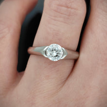 Load image into Gallery viewer, Platinum Single Stone Brilliant Cut Diamond Tension Set Ring, 0.65ct