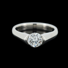 Load image into Gallery viewer, Platinum Single Stone Brilliant Cut Diamond Tension Set Ring, 0.65ct