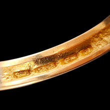 Load image into Gallery viewer, Close-up of a 22 carat gold Birmingham 1900 hallmark inside a yellow gold band