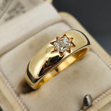 Load image into Gallery viewer, Vintage 18ct Yellow Gold Old Cut Diamond Gypsy Set Ring, 0.30 Carats, London 1980