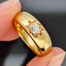 Load image into Gallery viewer, Vintage 18ct Yellow Gold Old Cut Diamond Gypsy Set Ring, 0.30 Carats, London 1980