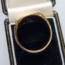 Load image into Gallery viewer, Vintage 18ct Yellow Gold Diamond Signet Ring, Circa 1980