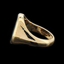 Load image into Gallery viewer, Vintage 9ct Yellow Gold Bloodstone Oval Signet Ring