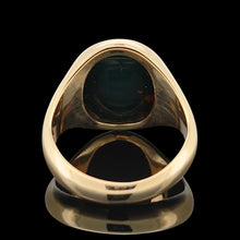 Load image into Gallery viewer, Vintage 9ct Yellow Gold Bloodstone Oval Signet Ring