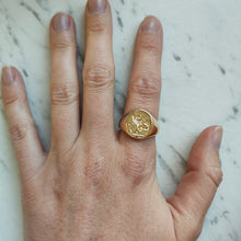 Load image into Gallery viewer, 14ct Yellow Gold Lion Rampant Intaglio Signet Ring, 10.5 grams